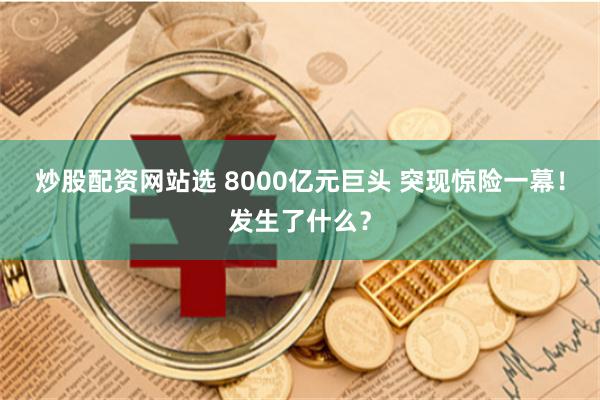 炒股配资网站选 8000亿元巨头 突现惊险一幕！发生了什么？